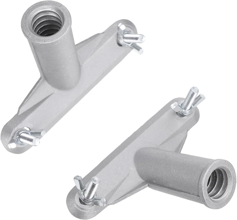 LeapMars Broom Handle Bracket,5mm Thickness Deck Brush Accessories,Aluminum One-Piece Casting Metal Brackets,Broom Bracket for American Style Threadedd Threaded Tip Replacement (2) - Image 1